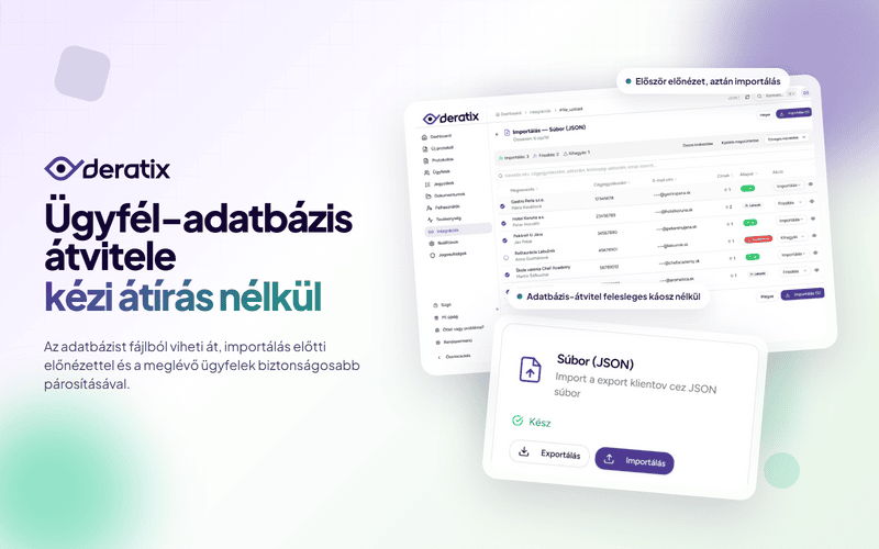 Ügyféladatok importálása előnézettel az átvitel előtt