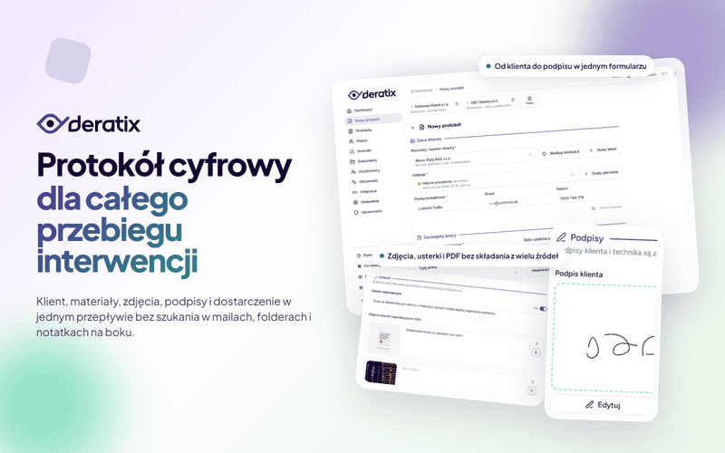 Cyfrowy protokol na caly przebieg interwencji