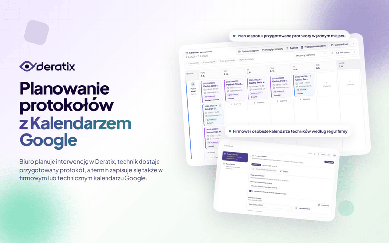 Planowanie protokołów z Kalendarzem Google dla całego zespołu serwisowego