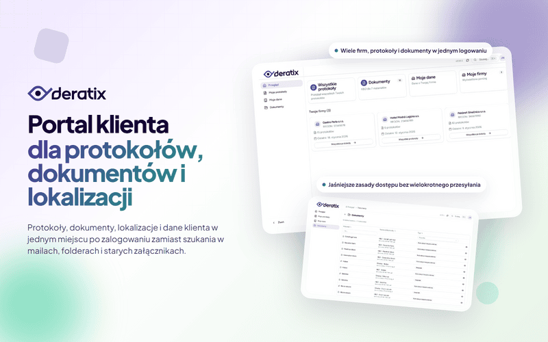 Portal klienta dla protokolow, dokumentow i lokalizacji