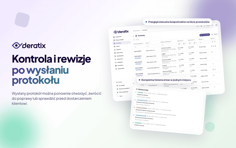 Protokol mozna poprawic, skontrolowac i przerobic — w dowolnym momencie po wyslaniu