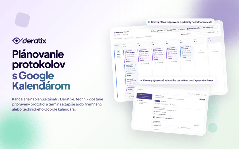 Plánovanie protokolov s Google Kalendárom pre celý servisný tím