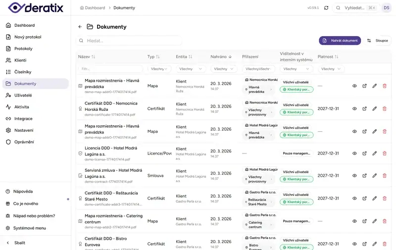 Správa dokumentů v aplikaci - Desktop