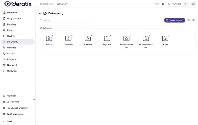 Složkové zobrazení dokumentů podle typu - Desktop