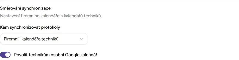 Výběr režimu synchronizace - Desktop