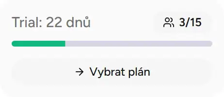 Widget s tlačítkem upgrade - Desktop