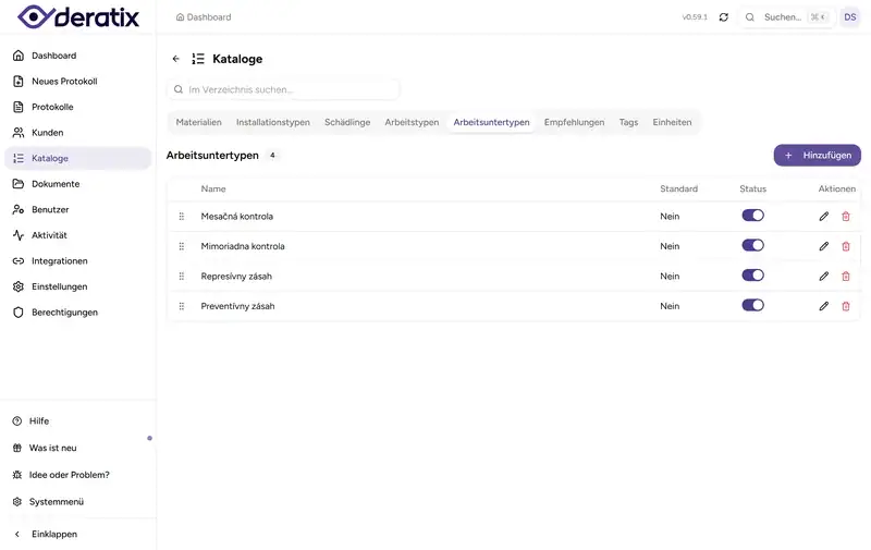 Arbeitsuntertypen codebook - Desktop