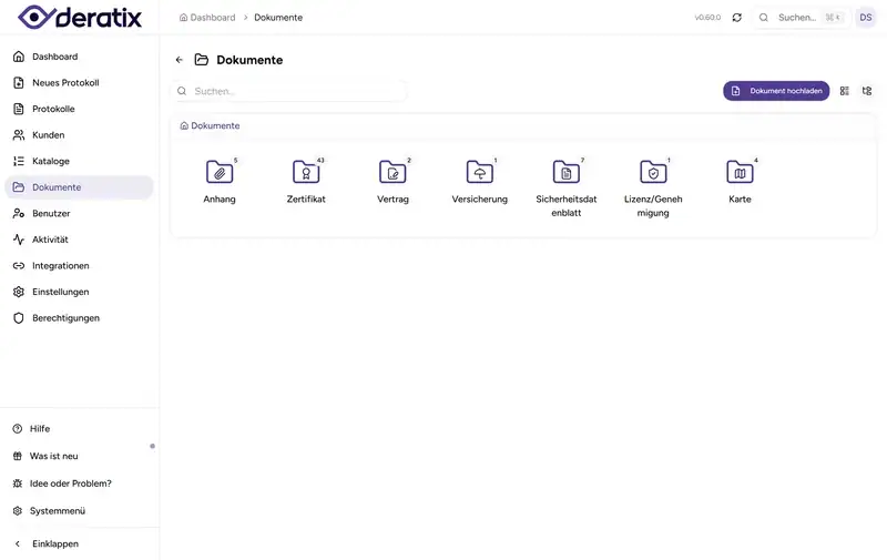 Ordneransicht der Dokumente nach Typ - Desktop