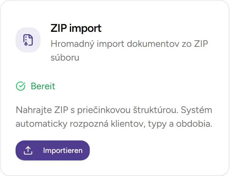 Karte des Massenimports im Bereich Integrationen - Desktop