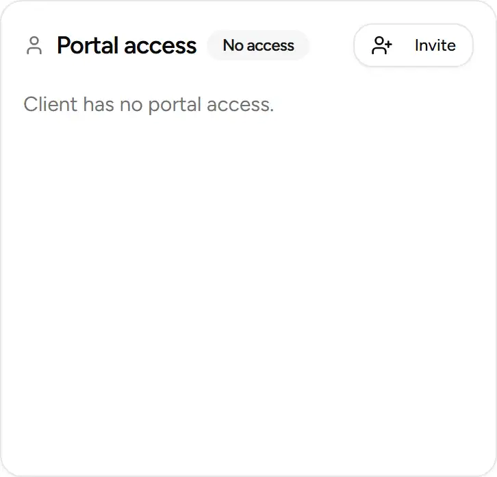 Portal access card - Desktop