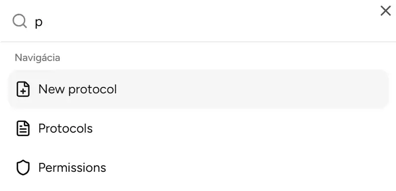 Quick page navigation via Command Palette - Desktop
