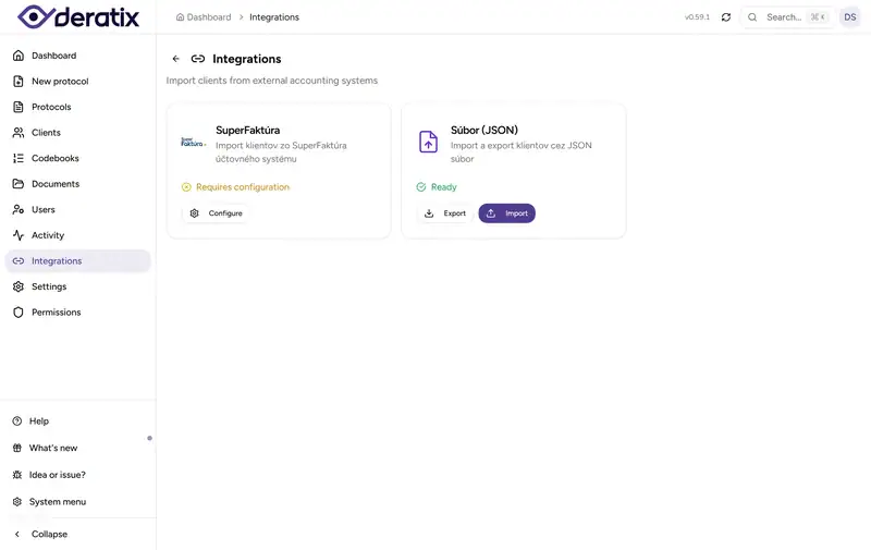 Integrations - Desktop