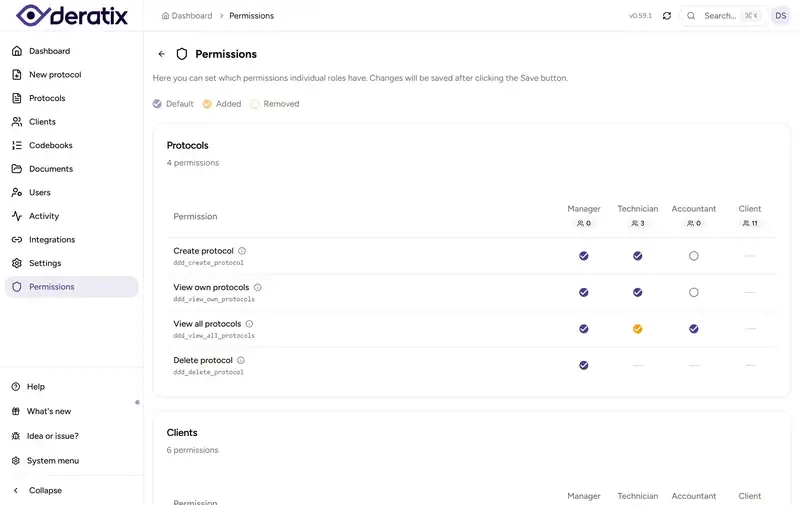 Permissions and roles - Desktop