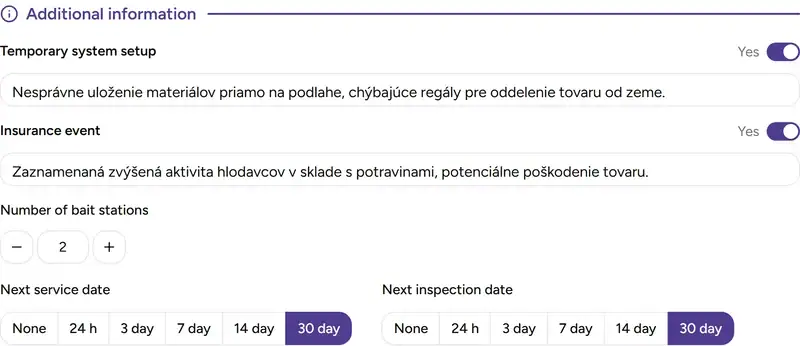 Additional information section - Desktop