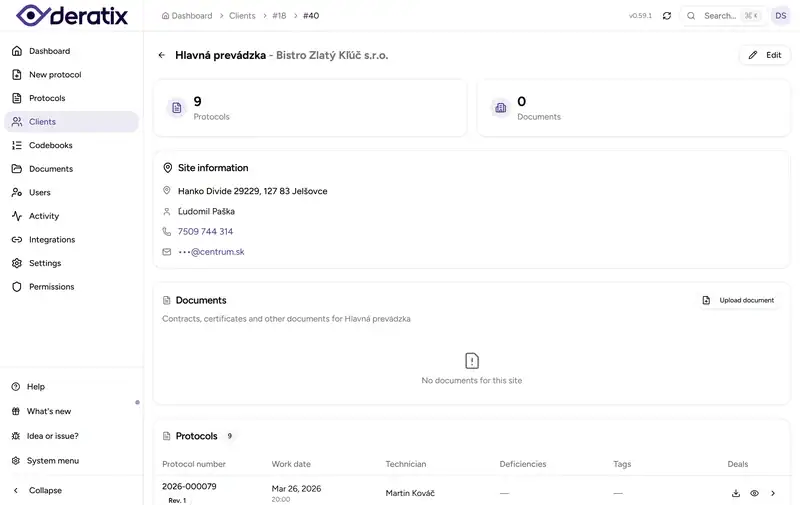 Site detail - Desktop