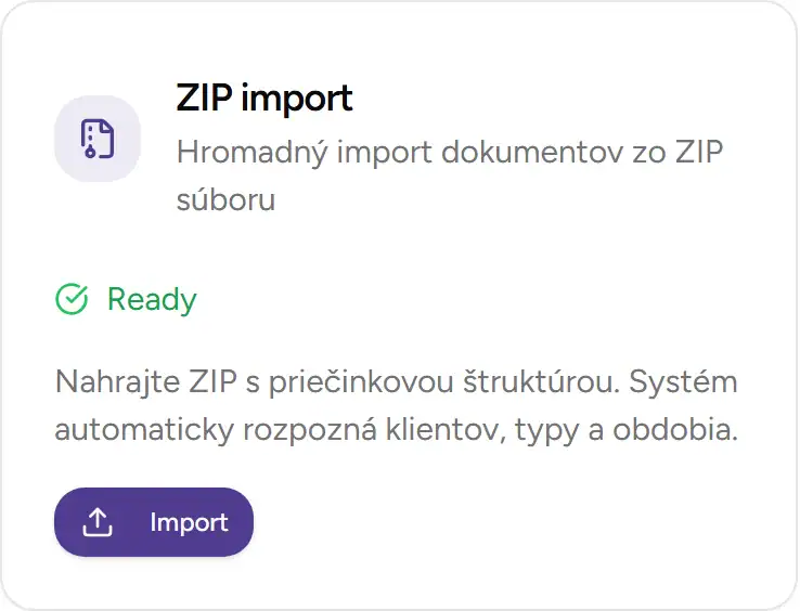 Bulk import card in the Integrations section - Desktop