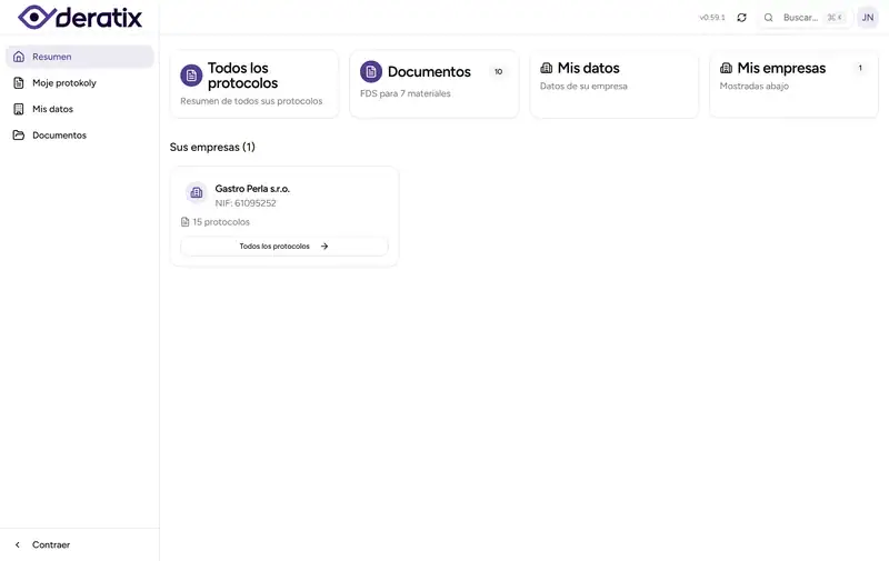 Vista general del portal de cliente tras iniciar sesion - Desktop