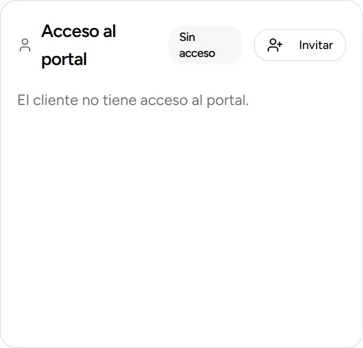 Tarjeta de acceso al portal - Desktop