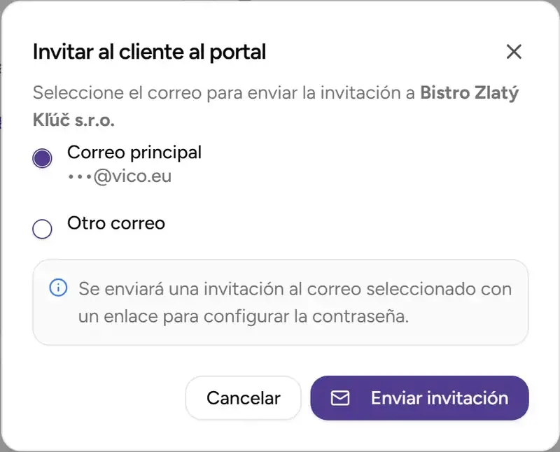Diálogo de invitación - Desktop