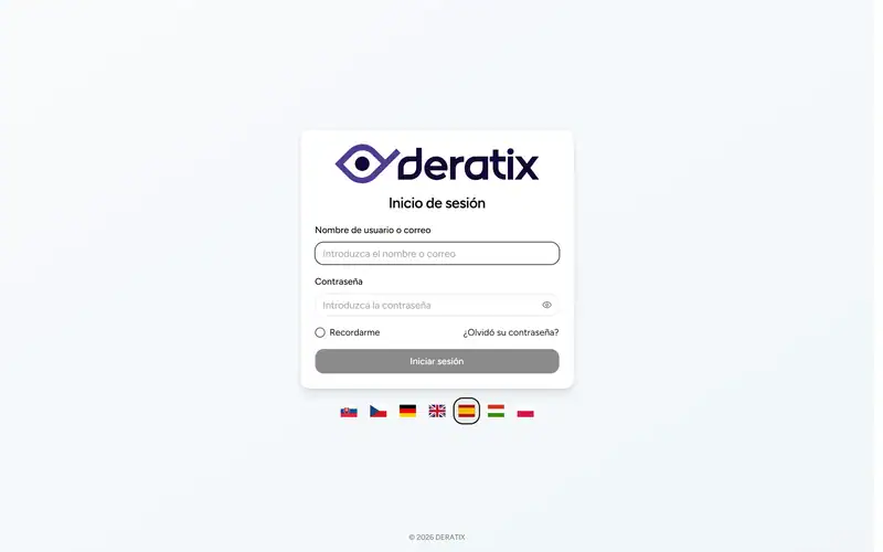 Pantalla de login - Desktop