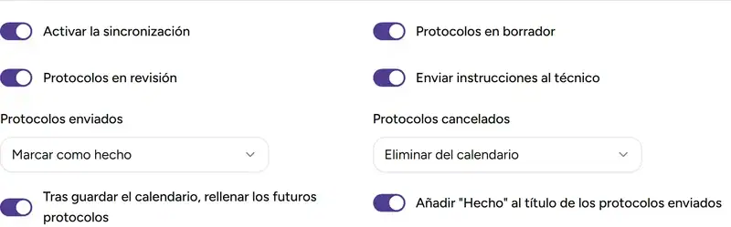 Reglas de sincronización - Desktop