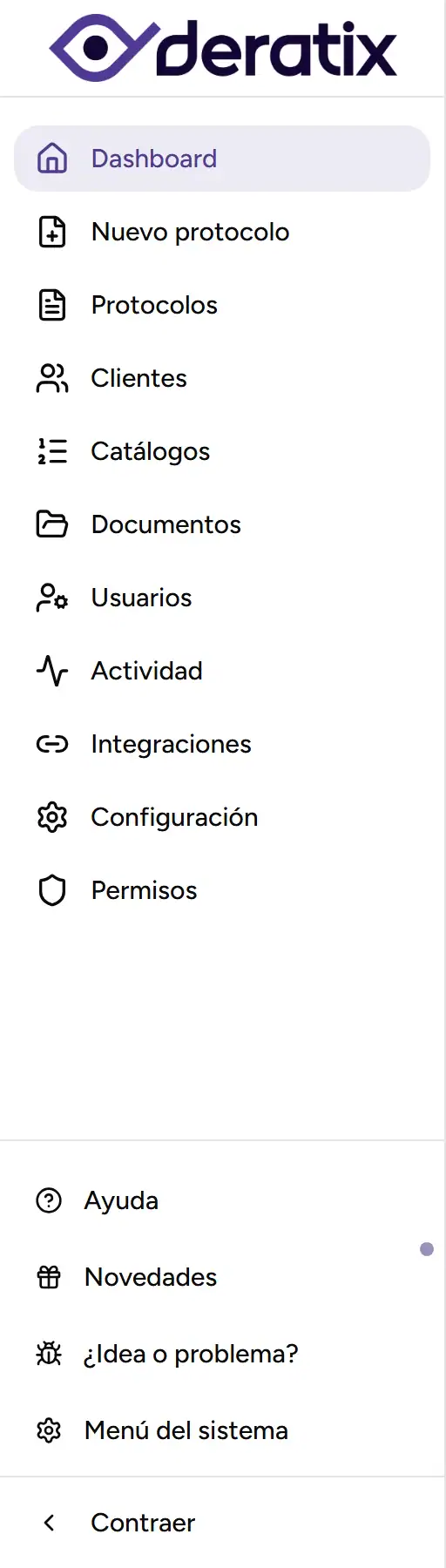 Barra lateral - Desktop