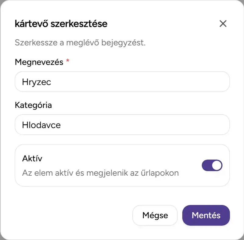 Kártevő szerkesztése - Desktop