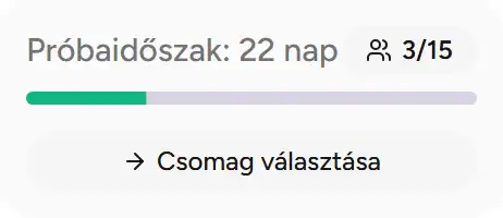 A próba visszaszámláló widgetje - Desktop