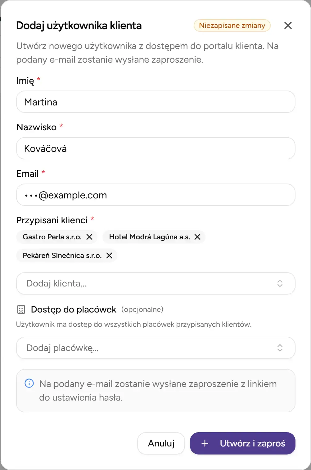 Przypisanie jednego uzytkownika do wielu firm - Desktop