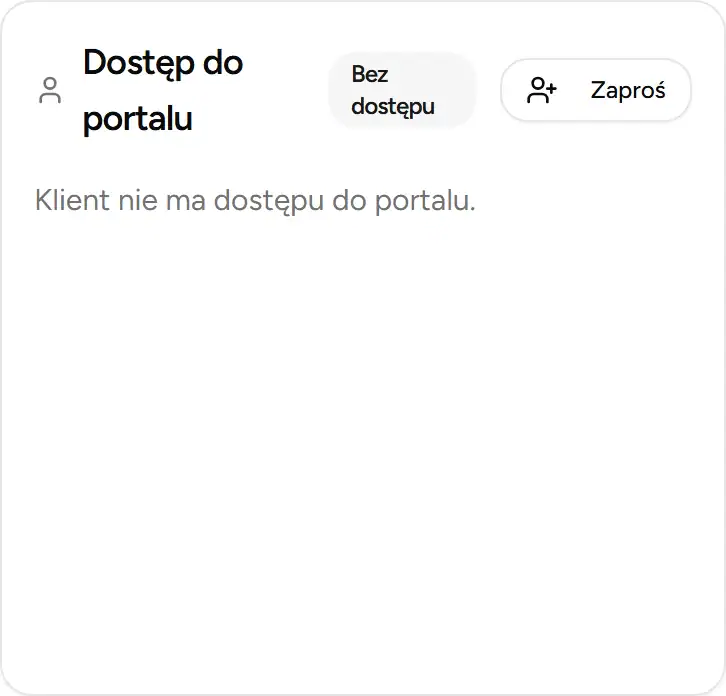 Karta dostępu do portalu - Desktop