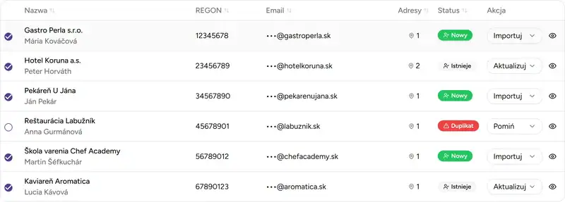 Przegląd pozycji w imporcie klientów z pliku - Desktop
