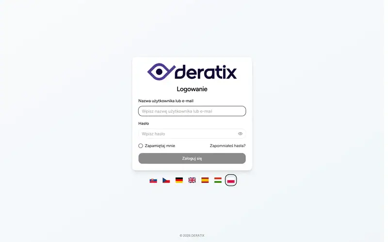 Ekran logowania - Desktop