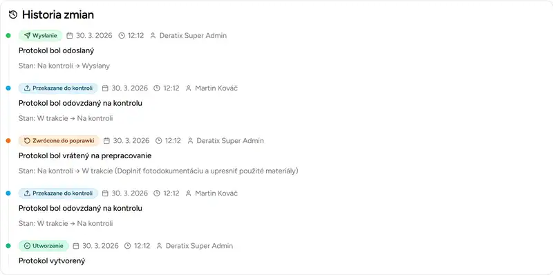 Os czasu zdarzen protokolu z kompletnym workflow - Desktop
