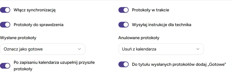 Reguły synchronizacji - Desktop