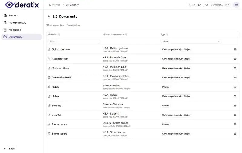 Dokumenty v klientskom portáli - Desktop