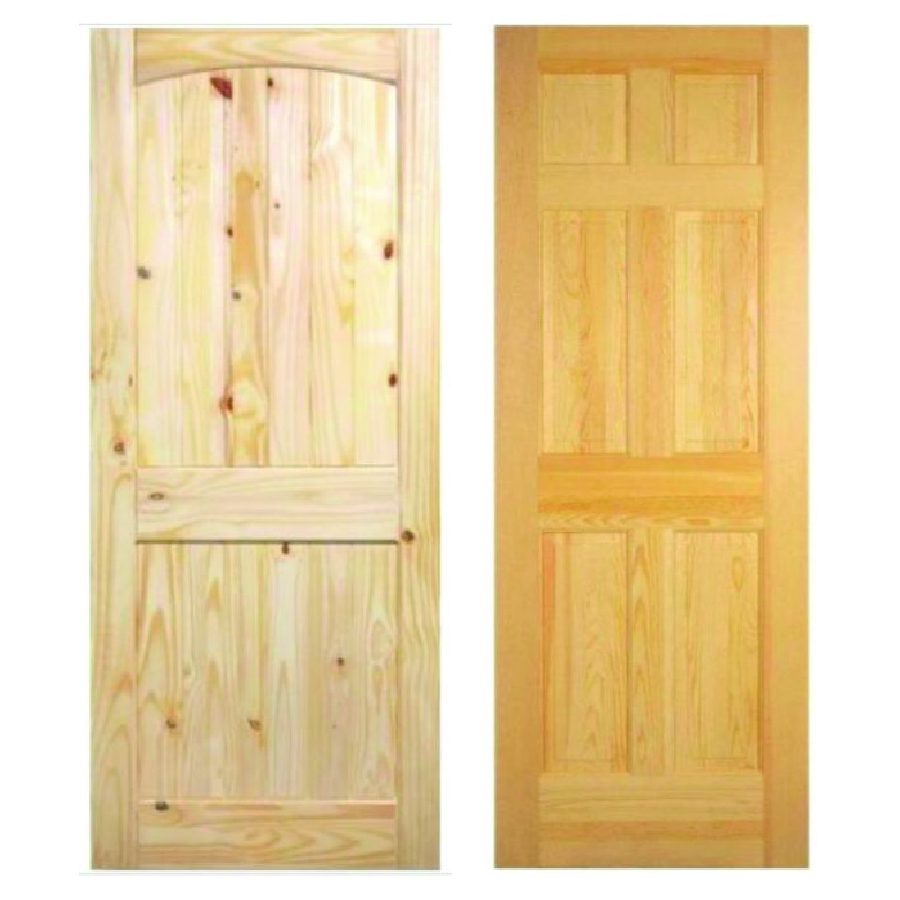 KP22V 13/8 PREHUNG 2/0 6/8 2PANEL RH KNOTTY PINE Stock Interior
