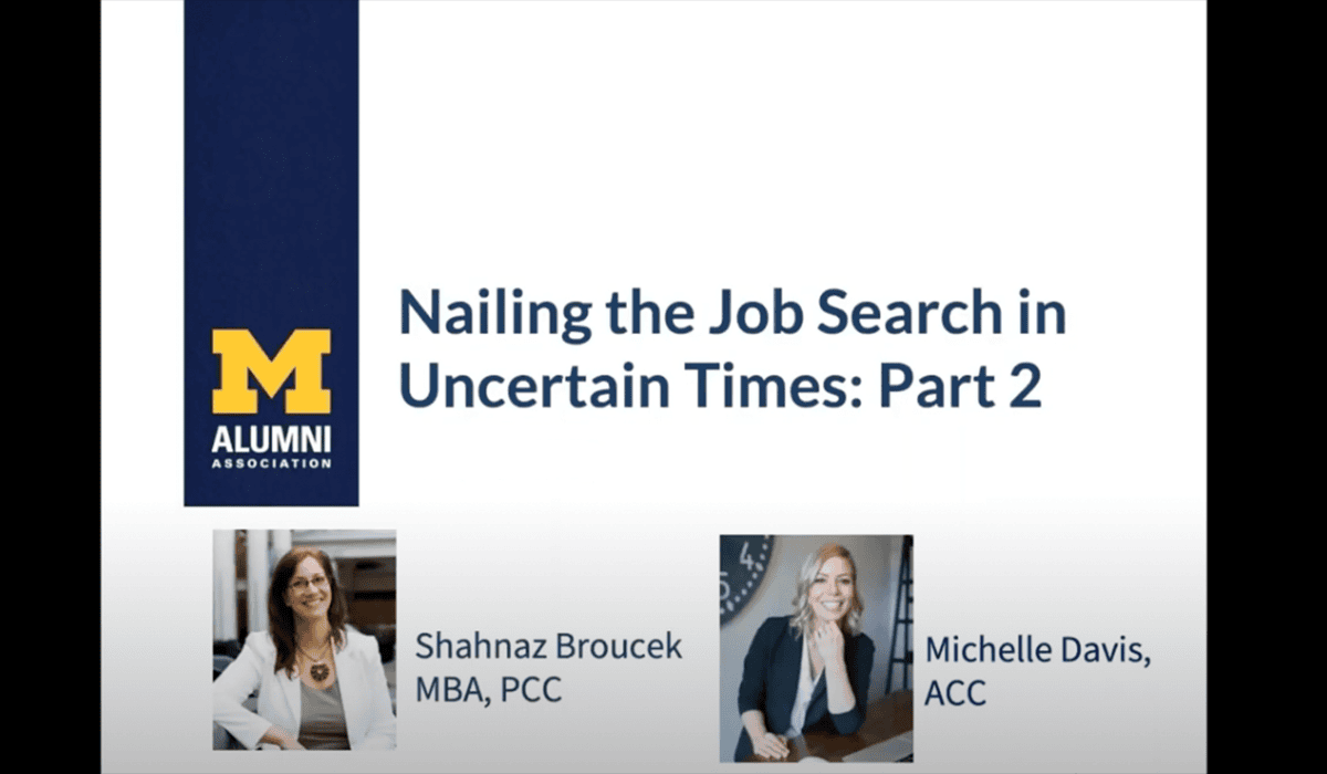 Nailing the Job Search in Uncertain Times: Part 2