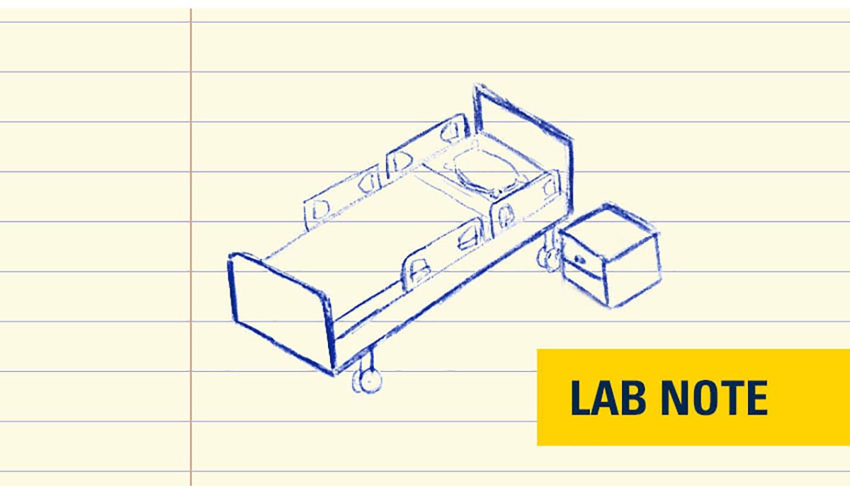 Hospital Bed With Table Badge Yellow Gatewayextension
