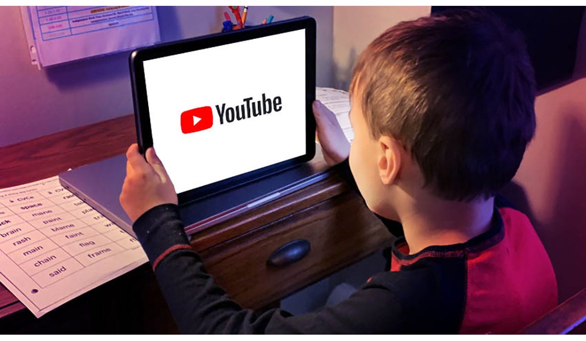 Young Boy Watching Youtube On Tablet In Room Gatewayextension