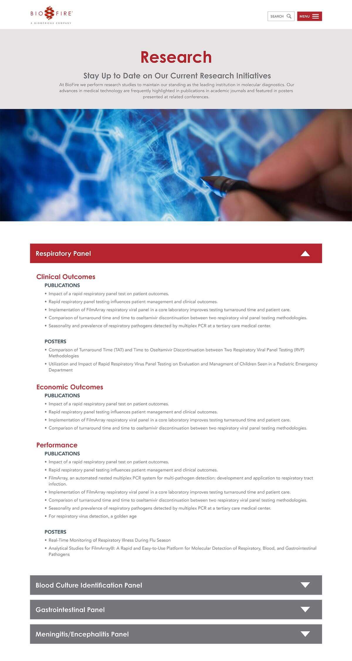 BioFire website research page