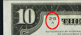 1914 Ten Dollar Federal Reserve Notes Red Seal B