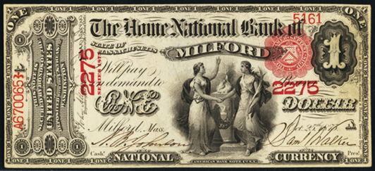 1863 One Dollar Original Series National Bank Note
