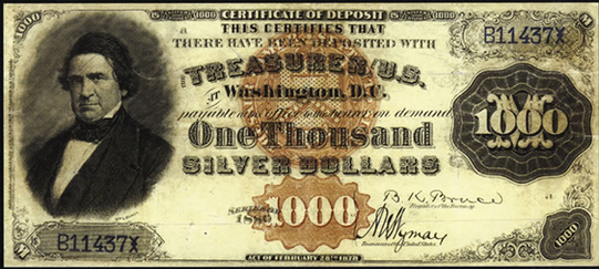 1878 One Thousand Dollar Silver Certificate