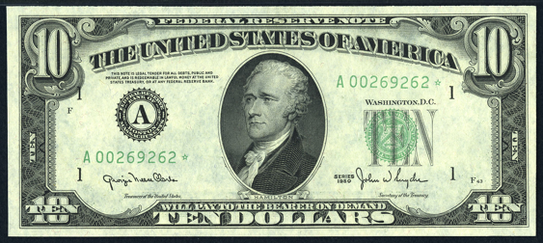 1950 Ten Dollar Federal Reserve Note