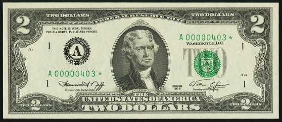 1976 Two Dollar Federal Reserve Note