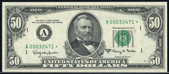 1977 Fifty Dollar Federal Reserve Note