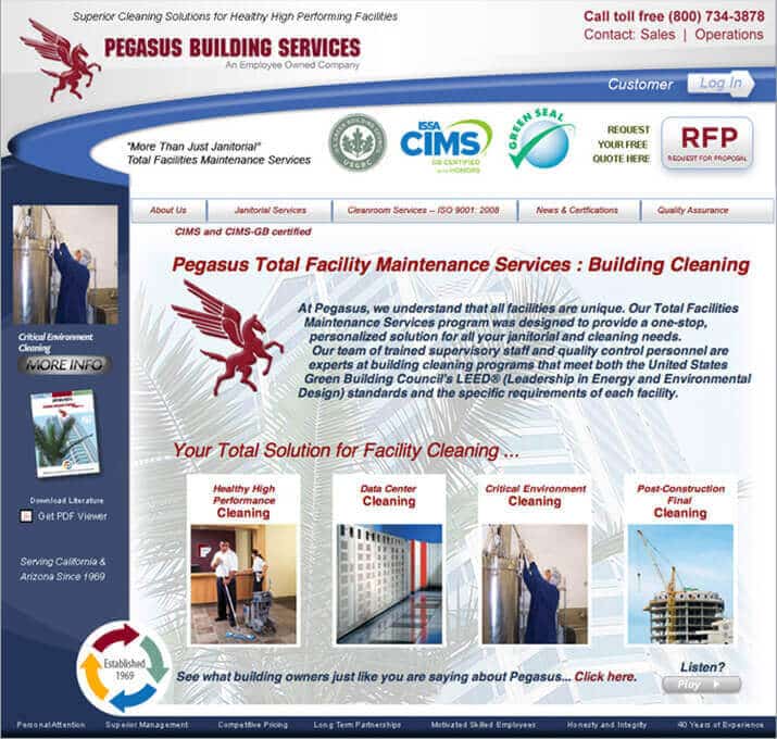 New Website Launch Pegasus Building Services