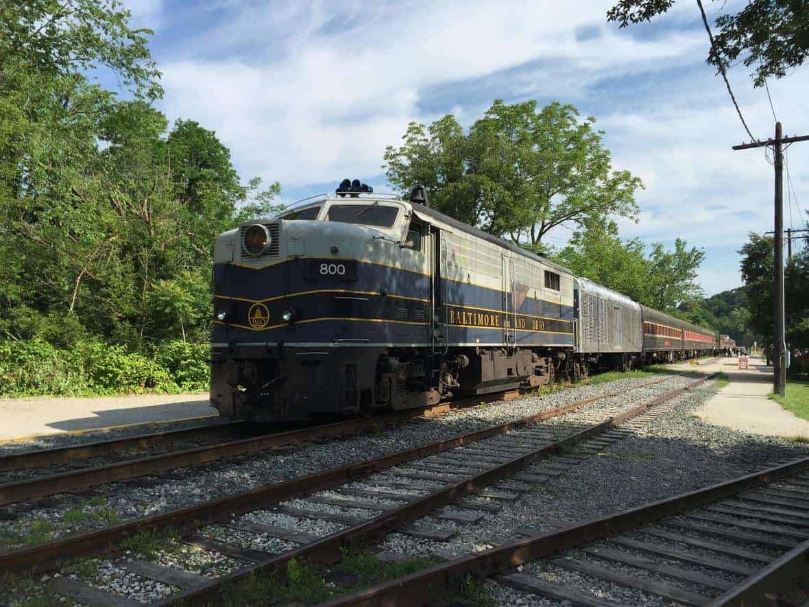 Front end of a train in Ohio.