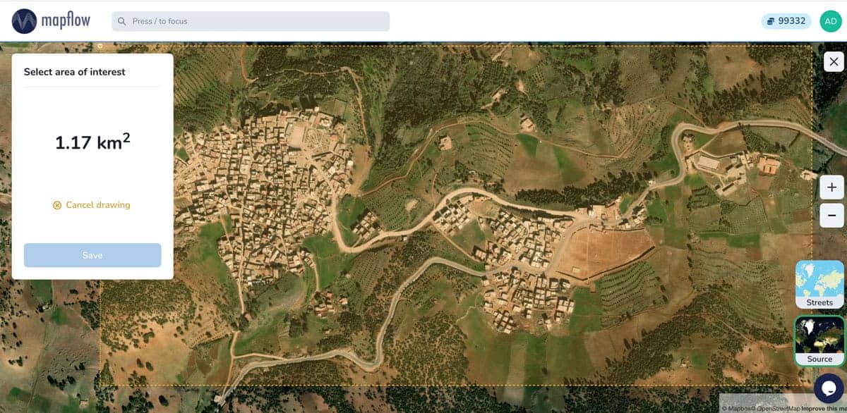 A densely built-up area in Morocco. Image: GeoAlert.