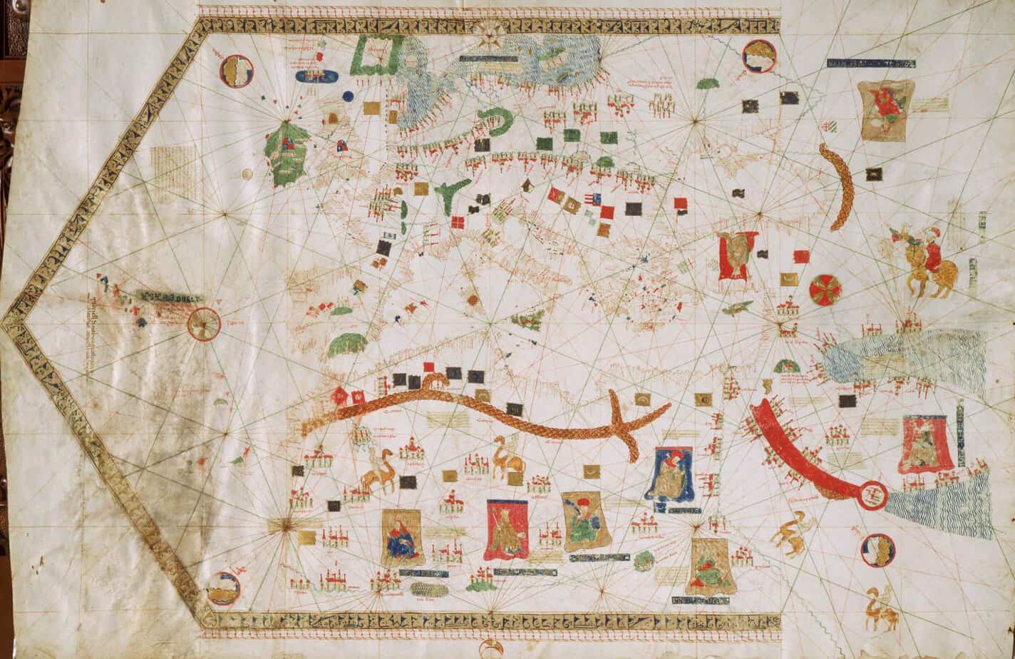 Portolan chart by Gabriel Vallseca, 1439. Museo Marítimo, Barcelona